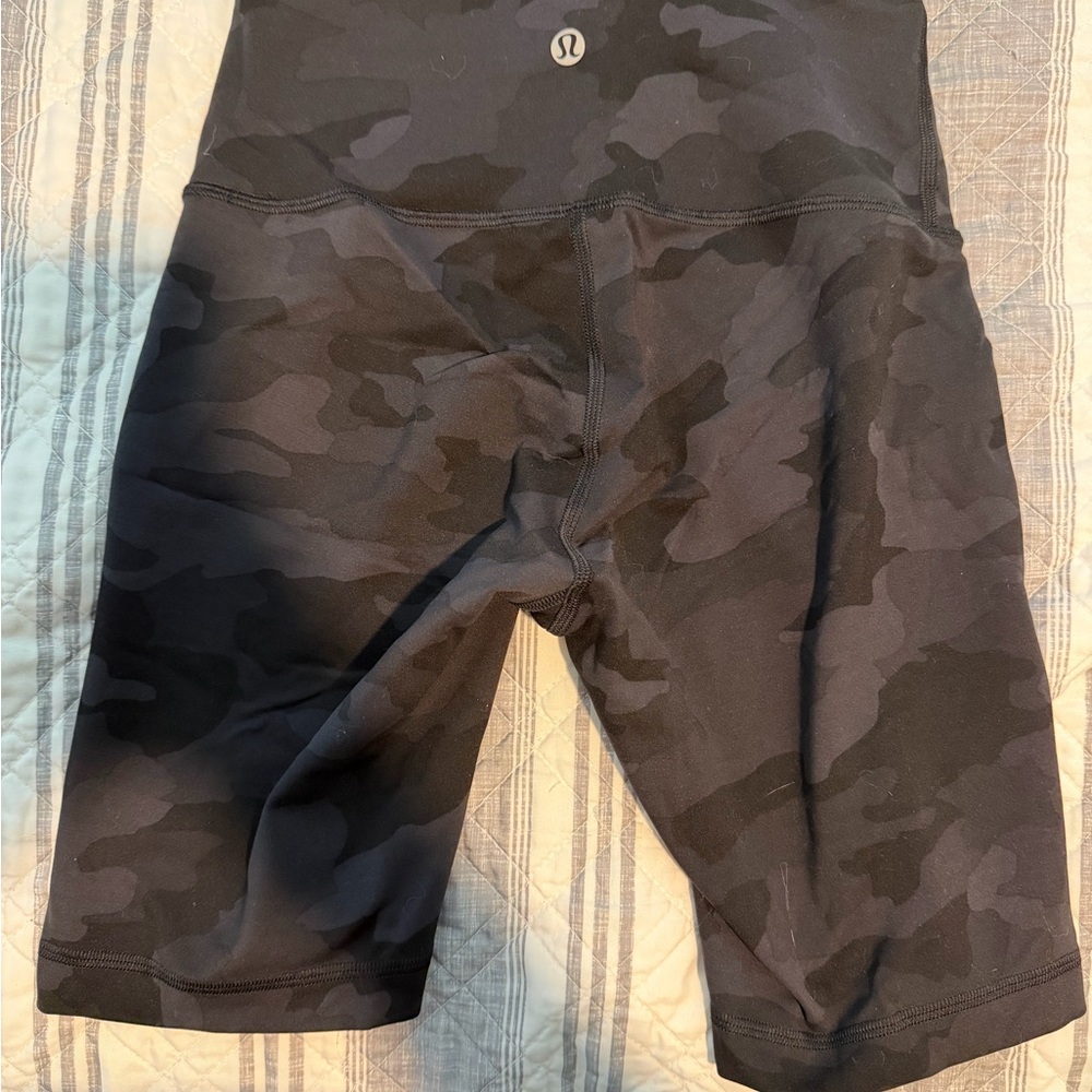 lululemon athletica Black Camouflage Bike Shorts - Picture 2 of 5